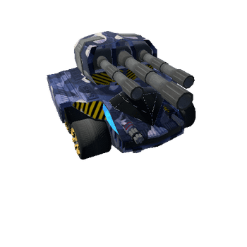 Jumbo Tank Triple Cannon Blue